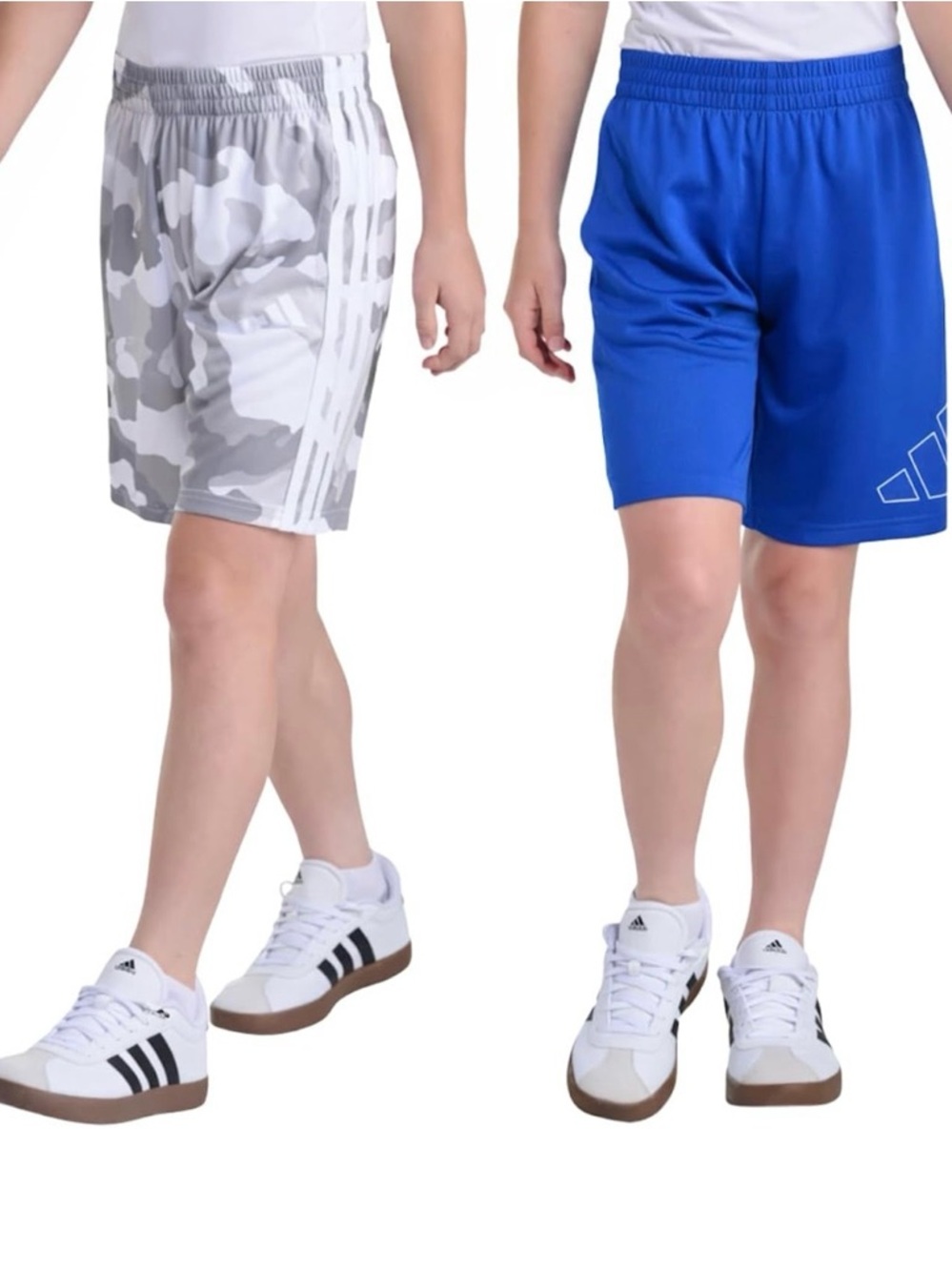 ADIDAS YOUTH 2-Pack Shorts in Blue and Gray Camo